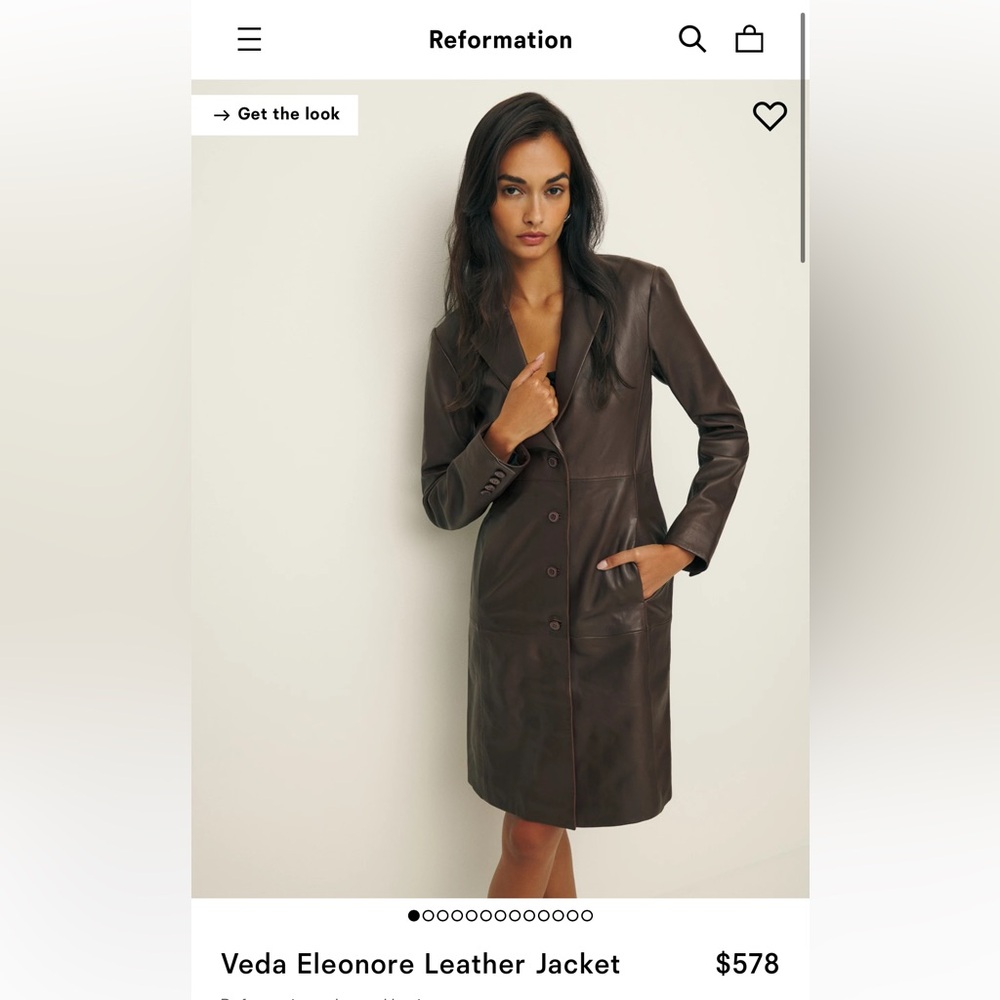 REFORMATION Veda Eleonore Leather Jacket